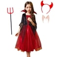 thumbnail image 3 of Disfraz de vampiro de Disney para niños, disfraz de fiesta de Halloween, vestido de Cosplay para niños, prendas de vestir para niños, fantasma del diablo, 2023, 3 of 5
