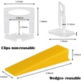 thumbnail image 4 of Juego de 200 clips niveladores de baldosas para instalaciones, precisión de 0,3 mm, ideal para kits de baldosas, 4 of 5