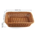 thumbnail image 4 of 2 Pcs Rectangular Basket for Table or Counter Display for Bread,Fruits and Vegetables Wicker Baskets, 4 of 5