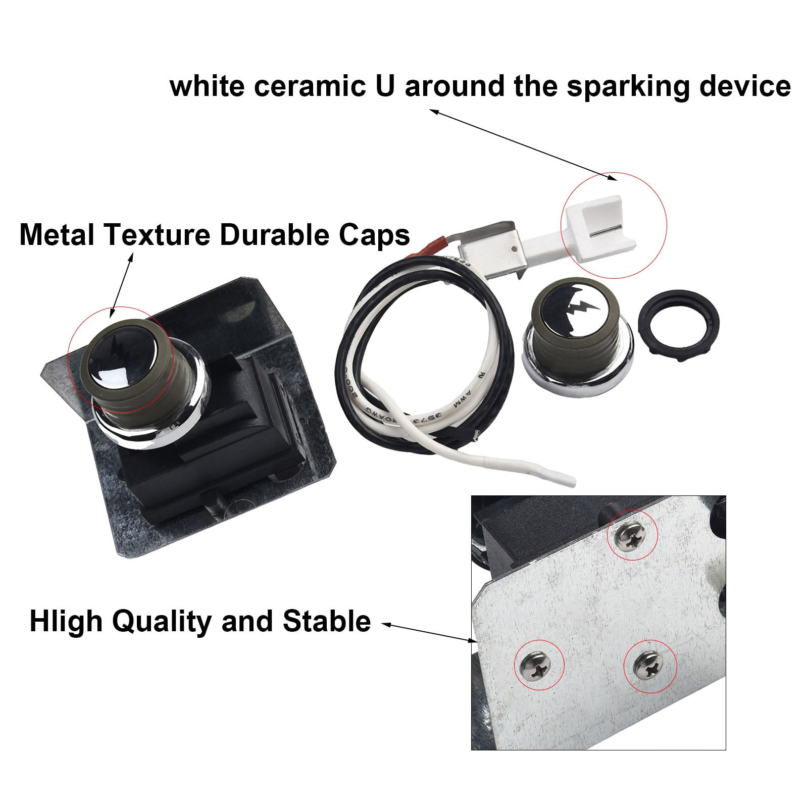 Ana 67847 Igniter Kit For Weber Genesis E/S-310 300 Series With Side-Control E310 E320 EP310 BBQ Grill Cooking Replacement PartsHome Decor