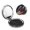 Round Shape, variant on Wolf Galaxy Fire Space Portable Double-Sided Face Mirror Round Shape, Magnifying Compact Pocket Mirror with PU Leather Cover