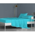 thumbnail image 3 of D.N.G. BEDDINGS 4 Piece Pom Pom Sheet Set 15 Inch Deep Pocket, White Pom-Pom Fringe Solid Pattern, 800 Thread Count 100% Egyptian Cotton (Solid Turquoise Blue Color, Cal-King Size), 3 of 8