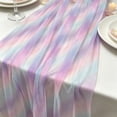 thumbnail image 6 of PBAZIH Gradient Sheer Mesh Table Runner for Party Decor Elegant Polyester and Spandex Tablecloth for Weddings, Showers, and Home Dining Versatile and Reusable Table Decoration, 6 of 6