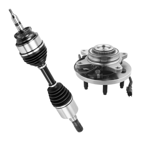 AutoShack Front Left CV Axle Shaft Wheel Hub Bearing Assembly Replacement for 2015-2017 Ford F-150 4WD Driver Side 6-Lug 6 HUB010200301