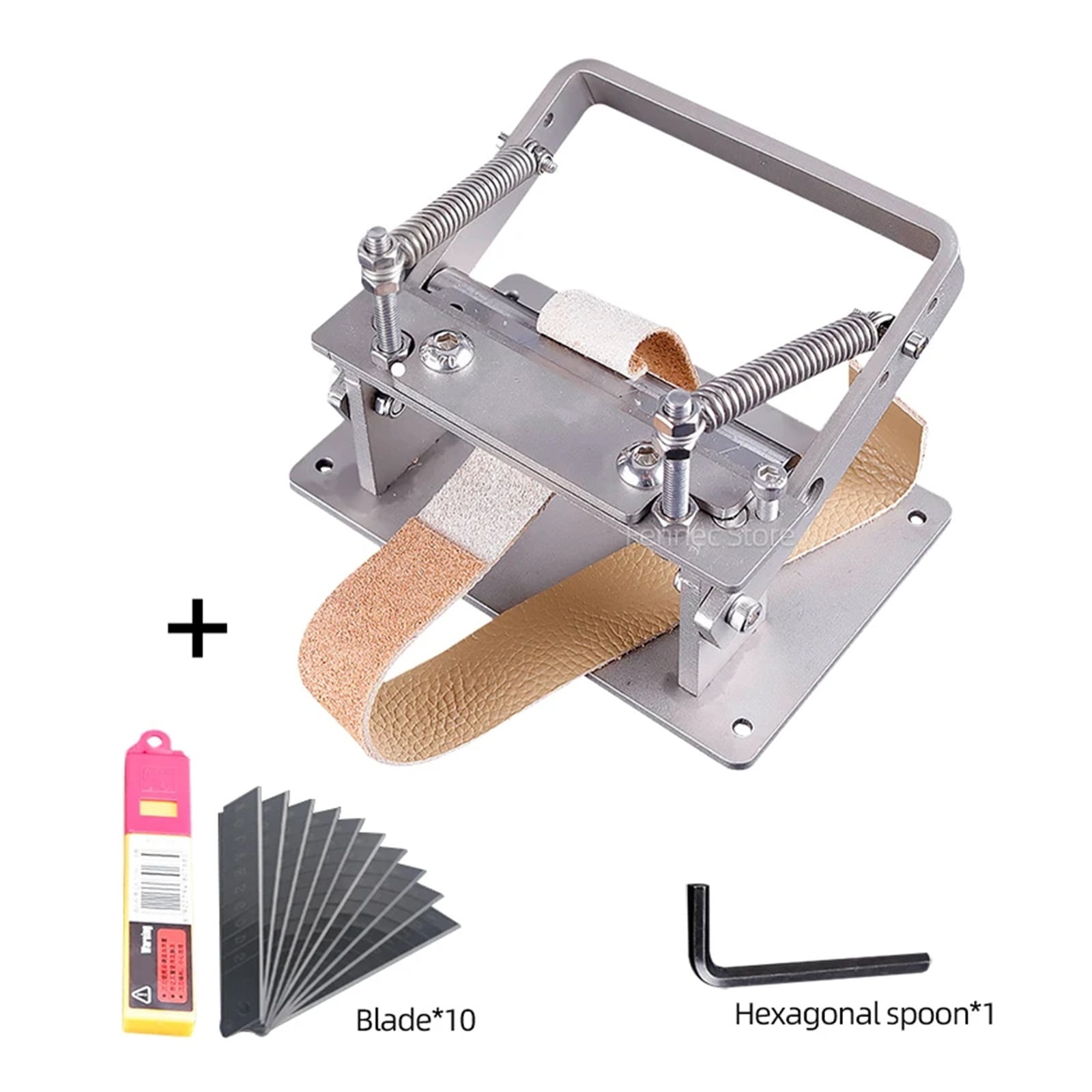 Manual Leather Peeler Stainless DIY Leather Strips Belt Manual Cowhide Leather Splitter Machine Cutting Peeler Roller Tool ,Power Tools