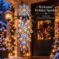 thumbnail image 5 of Crystal Cascade Christmas Light, Hanging LED Snowflake Icicle Lights, Lighted Window Decoration for Living Room, Porch, Entryway and Holiday Display, 5 of 8