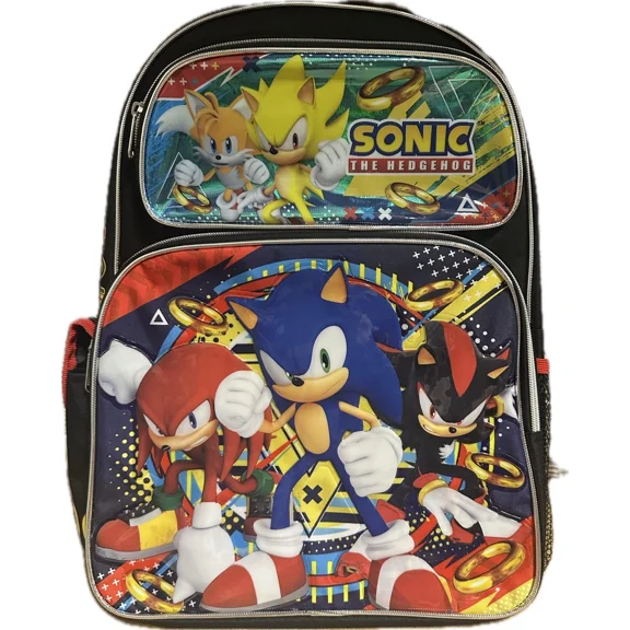 Sonic the Hedgehog - Team Ring Shadow Super 16" Bag Large School Backpack
