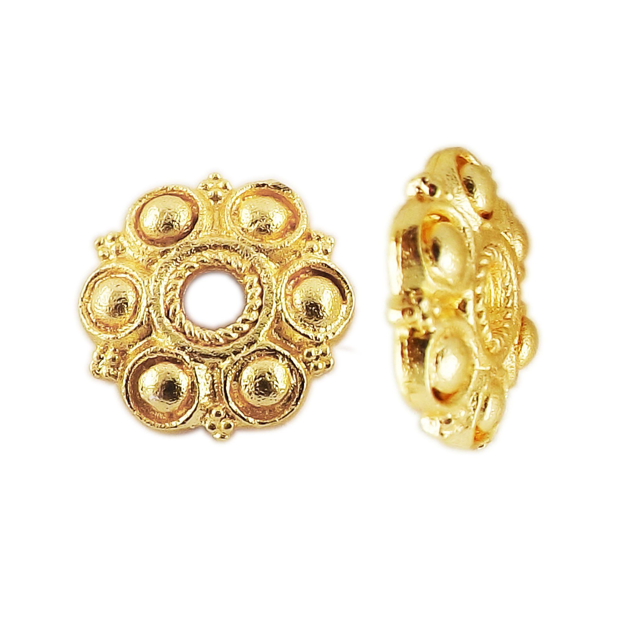 CG-141 18K Gold Overlay Bead Cap