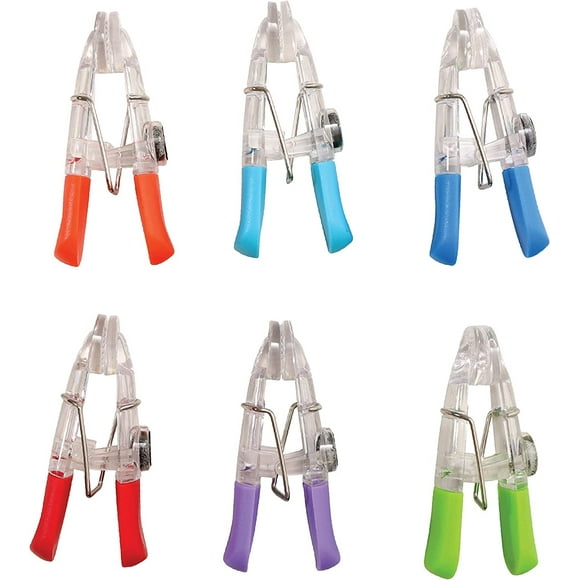 Baker's Secret - 6pcs Heavy Duty Magnetic Clips Set, Multicolor Clips Bag Sealers Assorted Colors Food Storage Home Kitchen Supplies…