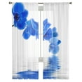 thumbnail image 4 of Flower Pure Orchid Water Surface Window Curtains Living Room Tulle Curtains Kitchen r Kids Room Curtain Window Treatment, 4 of 7
