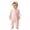 Pink, variant on felwors Infant Baby Girl Fall Outfit Romper Floral Print Ruffled Trim Crew Neck Long Sleeve Jumpsuit Newborn Clothes