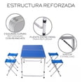 thumbnail image 4 of Mesa Plegable Tipo Portafolio 1.20 M Con 4 Sillas Portátiles azul, 4 of 10