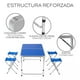 thumbnail image 4 of Mesa Plegable Tipo Portafolio 1.20 M Con 4 Sillas Portátiles azul, 4 of 10