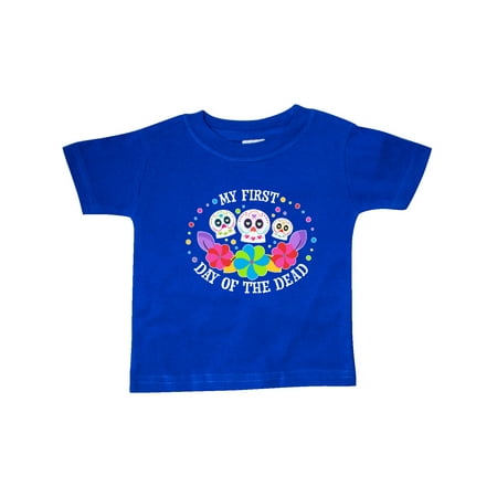 

Inktastic My 1st Day of the Dead with Sugar Skulls and Flowers Gift Baby Boy or Baby Girl T-Shirt