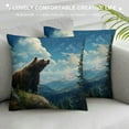 thumbnail image 3 of ARISTURING TUNW Vintage Wood Forest Wild Animals Bear Deer Wolf Throw Pillows Farmhouse Wildlife Cushion Cover Decorative Pillowcase for Camper RV Home,Campers Camping Lovers Gifts, 3 of 5