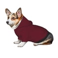 thumbnail image 7 of Fotbe Maroon Print Small Dog Sweater Hoodies Pet Grey Hooded Soft Fleece Sweatshirts with Pocket Fall Winter Puppy Cat Sweaters Warm Clothes-Small, 7 of 7