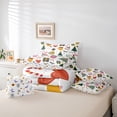 thumbnail image 5 of Manfei Kids Winter Coffee Bedding Comforter Set 7 Pieces, Cute Christmas Tree Full Bedding Set, Santa Claus Gifts Reversible Fitted Sheet Flat Sheet, Breathable Home Decor, 5 of 7