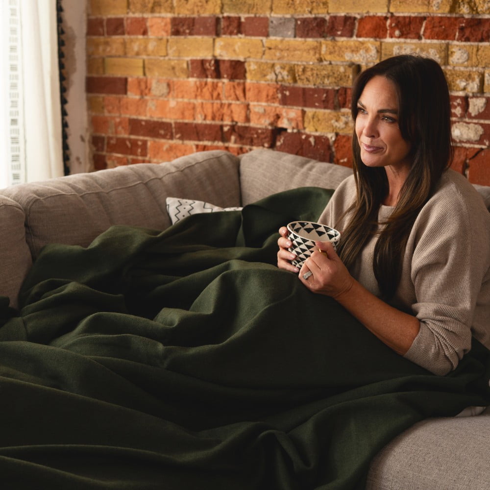 Arcturus Lake Tahoe Wool Bed Blanket - Queen Size (90"x 96") - Thick, Washable, Large Wool Blanket