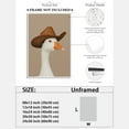 thumbnail image 2 of Vintage Silly Cowboy Canvas Wall Art Prints Brown Western Nursery Wall Decor Funny Duck Animal Posters Artwork for Living Room Bedroom Farmhouse 16x24inch Unframed, 2 of 16