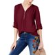 thumbnail image 1 of INC Blusa de punto utilitario de medios mixtos para mujer, rojo, grande, 1 of 1