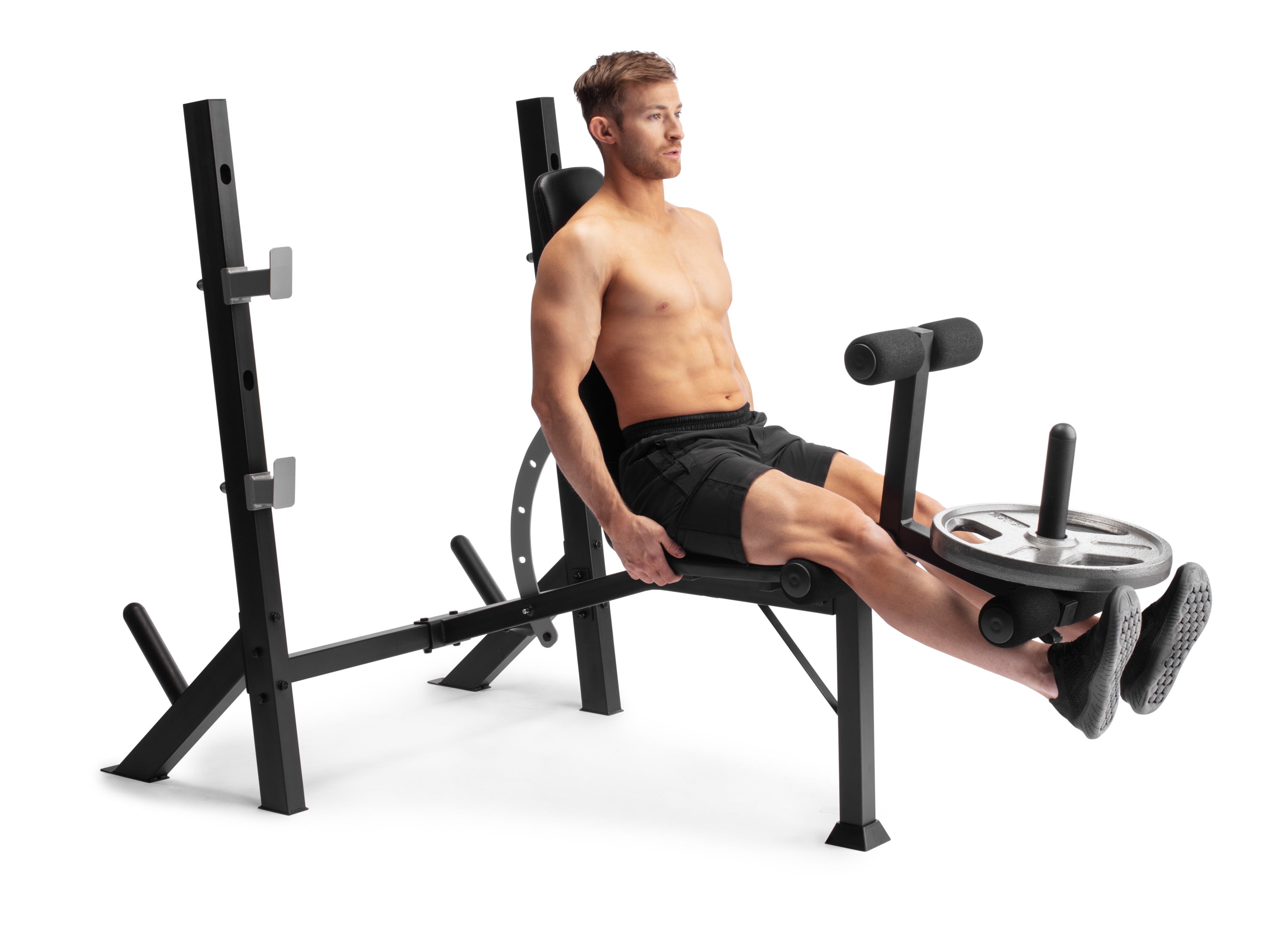 Weider Legacy Adjustable Olympic Bench and Rack with Leg Developer 510 Lb. Weight Limit Walmart