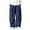 Pants-A393Navy, variant on Flowy Pants for Men Loose Fit Pleated Front Detail Wide Leg Pants Breathable Fabric Baggy Pants Elastic Drawstring Waist Casual Summer Wear