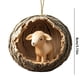 thumbnail image 3 of Adornos para árbol de Navidad - Decoración acrílica colgante de 3,15 pulgadas con estampado de animales • Regalo navideño para familia y compañeros • Set de 1, 3 of 8