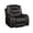 Black, variant on Leatherette Power Recliner with Diamond Stitching, Black