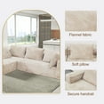 thumbnail image 6 of Cloud Couch Sectional with L-Shape Chaise, Modular Deep Seat Sofa, No Assembly Required Upholstered Couches for Living Room & Bedroom, Light Beige, 6 of 9
