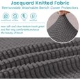 thumbnail image 6 of ABCISI Jacquard Dining Room Bench Covers, Soft Stretch Spandex Upholstered Slipcover, Removable Washable Cushion Slipcovers for Living Room, Bedroom, Kitchen(Light Gray), 6 of 15