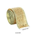 thumbnail image 3 of Vacemry Under $5 Christmas Ribbon, Hollow Sequin Adhesive Powder Ribbon, 2m Decorative Mesh Ribbon, Christmas Tree Rattan Wreath Decoration, Gift Wrapping, Party Craft Supply, 3 of 6
