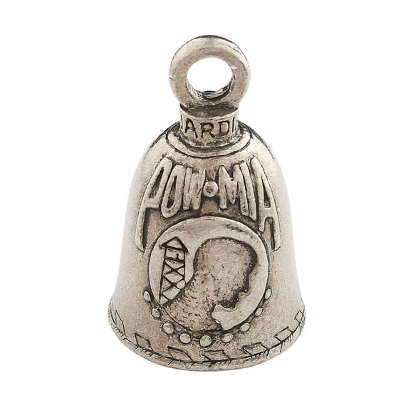 Guardian Bell POWMIA Good Luck Bell w/Keyring & Black Velvet Gift Bag | Motorcycle Bell | Lead-Free Pewter | Good Luck Gift to Friends & Family | Bike Bell | Made in USA