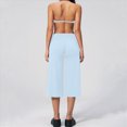 thumbnail image 4 of ZIXKCGDSE Workout Sets for Women Halter Sports Bra Matching Wide Leg Capri Pants Yoga Outfits Size XL, 4 of 4