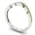 thumbnail image 2 of 0.16 ct Brilliant Round Cut Natural Peridot 14k White Gold Stackable Band SZ 3.5, 2 of 6