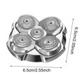 thumbnail image 5 of LOHEER  Shaver Replacement Blades for Head Shaver, 5 Blades Shaver Heads for Bald Men, Head and Face Electric Razor Shaver Heads, 5 of 6