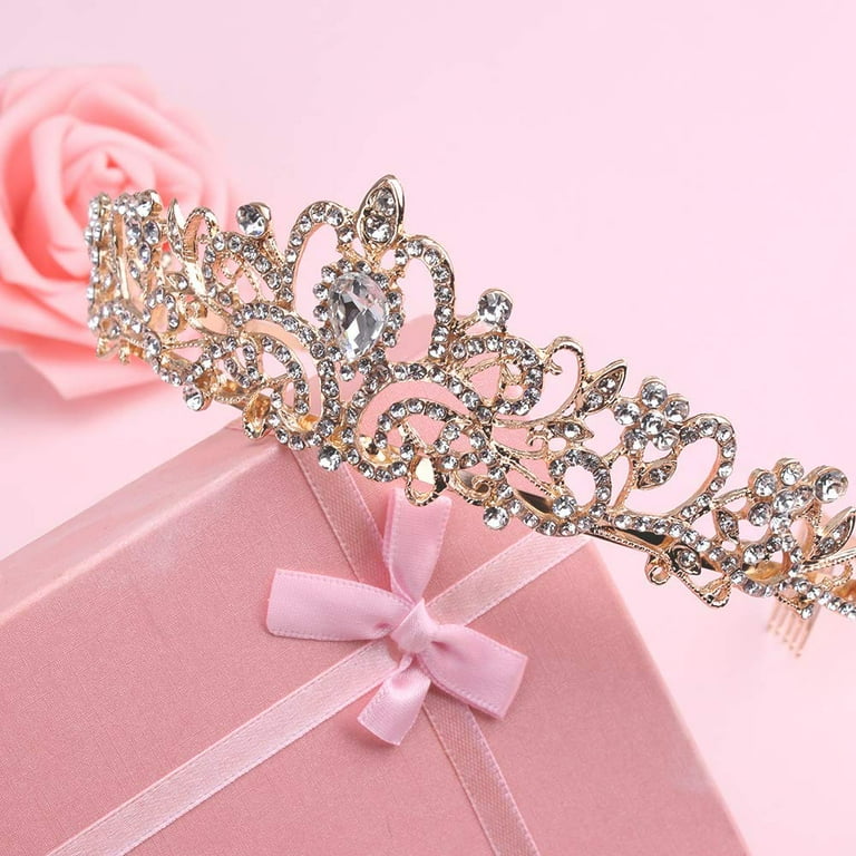 Silver Crystal Tiara Crown Headband Princess Elegant Crown  display picture 1