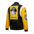 thumbnail image 3 of Men's Mitchell & Ness Black/Gold Pittsburgh Pirates Cooperstown Collection Team Origins Satin Full-Snap Jacket, 3 of 7