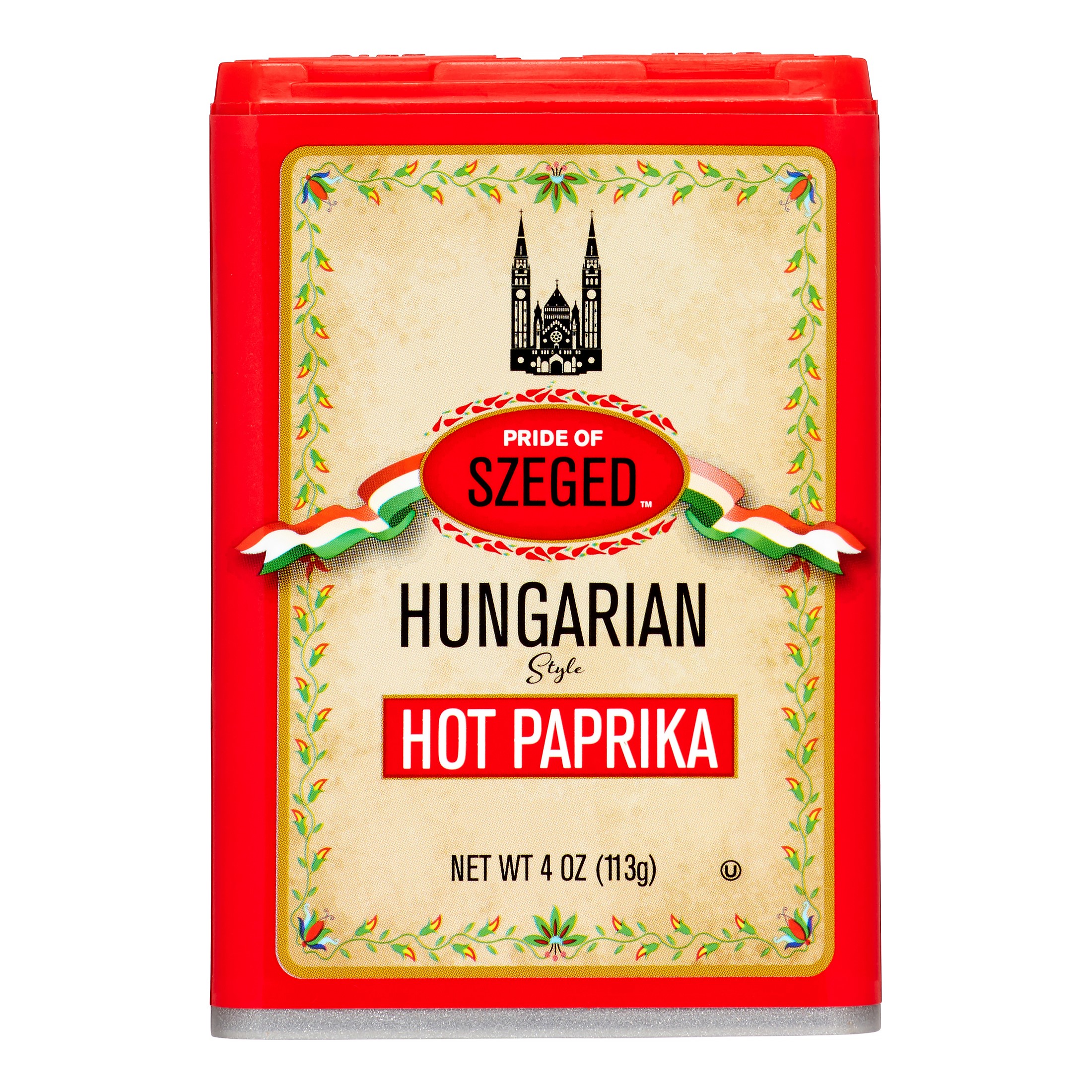 Szeged Hot Paprika, Hungarian Style, 4 Oz, 6 Ct