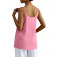 thumbnail image 2 of OGLCCG Womens Camisole Tank Tops Causal Cotton Linen V-Neck Sleeveless Tops Lightweight Summer Loose Fit Spaghetti Strap Cami Shirts,S,Pink, 2 of 8