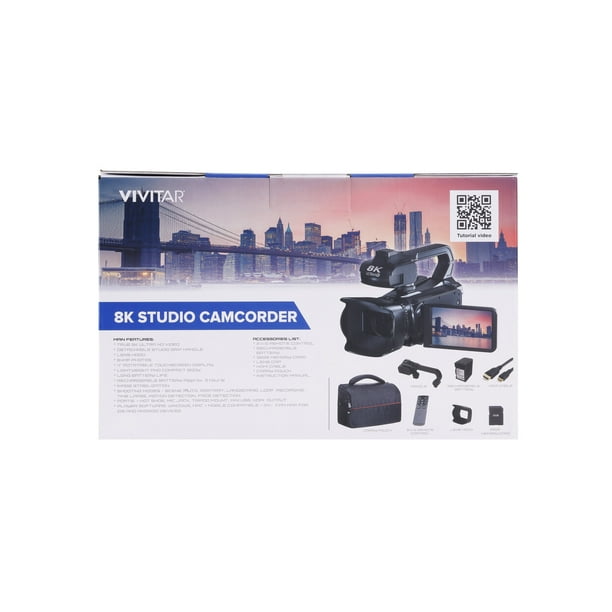 ｖｉｖｉｖｉｖｉ❤️ Vivitar Full Size 8K Studio Video Camcorder, 64MB, Ultra HD, Black
