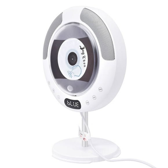 MEGICOT Bluetooth 5.0 Wall Mountable CD Player with Built-in Pull-Switch Speakers, Portable MP3 Music Walkman with Special Stand Dust Cover Remote Control, Support Disc FM USB Flash AUX Play