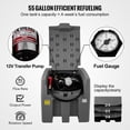 thumbnail image 3 of 58 Gallon Diesel Fuel Tank with 12V Pump, 10 GPM Flow Rate - Portable PE Transfer Tank & 13.1ft Hose for On-the-Go Refueling, Gray, 3 of 11