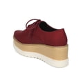 thumbnail image 3 of Women Pointy Toe Lace Up Double Stacked Platform Spectator Creeper - HF53 By Cape Robbin Collection, 3 of 5