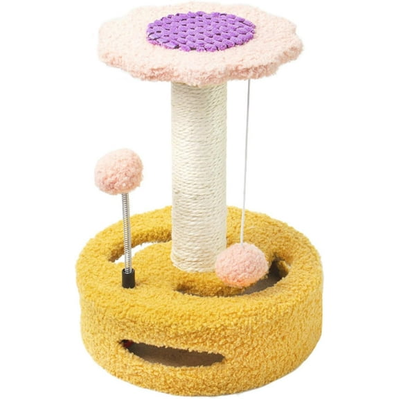Cat Tree, Cat Tower with Sisal Covered Scratching Posts, Cat Condo with Amusing Cat Toys, Suitable for Small Spaces,Blue
