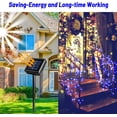 thumbnail image 5 of Morttic Solar Christmas String Lights Outdoor ,72FT 200 Led Solar Fairy Lights with 8 Lighting Models, Waterproof Copper Wire Light for Garden Patio Tree Wedding Party Holiday, Blue, 5 of 14