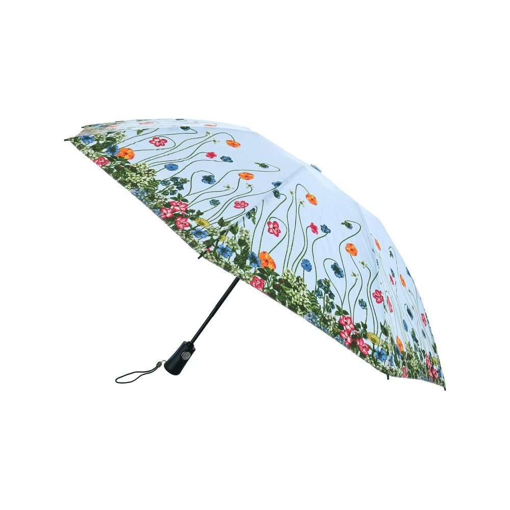 totes Totes Flower Garden Print Auto Open and Close Inbrella Umbrella (Women's)