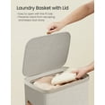 thumbnail image 3 of SONGMICS Laundry Basket, 26.4 Gal. Laundry Hamper, Easy Assembly, with Lid and Handles, Removable Liner, 16.5 x 12.6 x 29.5 Inches, Cappuccino Beige, 3 of 5