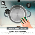 thumbnail image 3 of BRA COOKWARE Master Stainless Steel Stock Pot w/Glass Lid | 8 Inch 2.4 Quart Premium 18/10 Cooking Pot | TOXIC FREE Deep Pot | Silicone Coated Handles | All Cooktops (incl. Induction) | Shiny Finish, 3 of 7