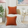 thumbnail image 6 of decorUhome Chenille Throw Pillow Covers 26x26 Set of 2, Soft Farmhouse Decorative Pillow Covers, Rust(Pillow Cover Only, No Inserts Included), 6 of 10