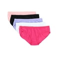 Women's Plus Cotton Bikini Panties in Assorted 5 Pack